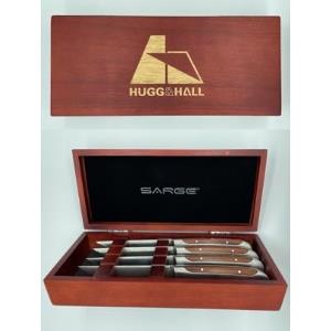 4pc Knife Set with Rosewood Presentation Box