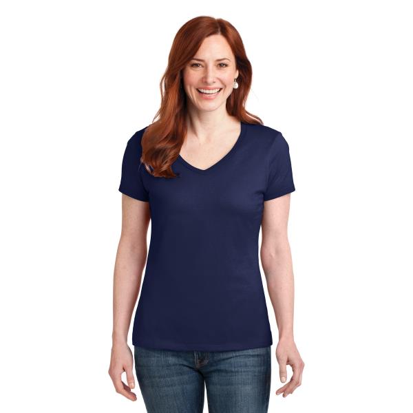 Ladies Perfect-T Cotton V-Neck T-Shirt