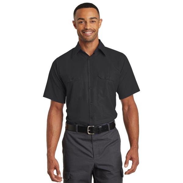 Short Sleeve Solid Ripstop Shirt