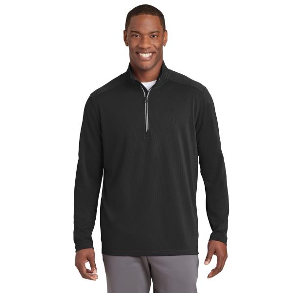 Sport-Wick Textured 1/4-Zip Pullover