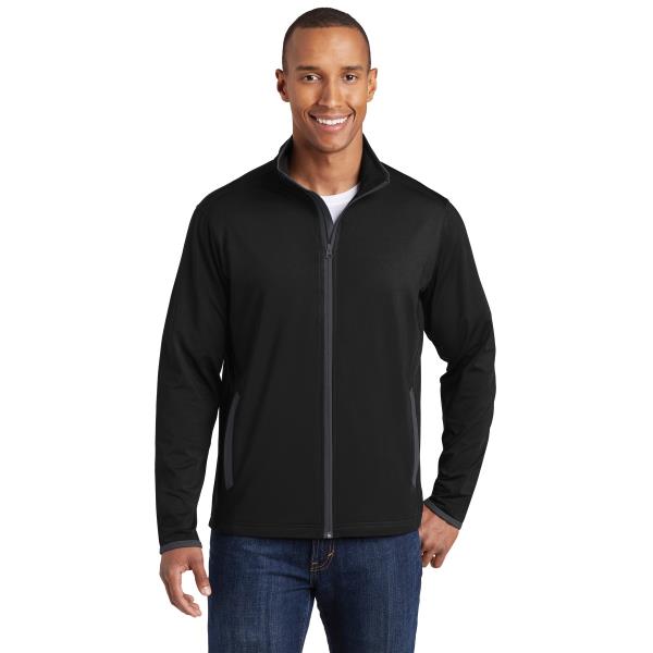 Sport-Wick Stretch Contrast Full-Zip Jacket