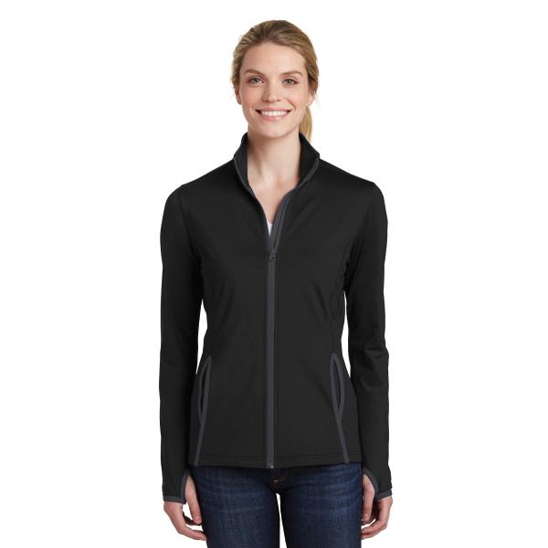 Ladies Sport-Wick Stretch Contrast Full-Zip Jacket