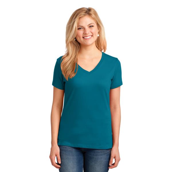 Ladies Core Cotton V-Neck Tee