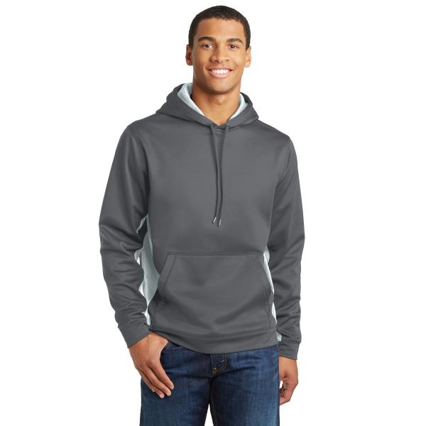 Sport-Wick CamoHex Fleece Colorblock Hooded Pullover