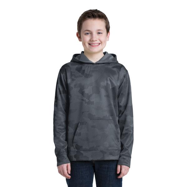 Youth Sport-Wick CamoHex Fleece Hooded Pullover