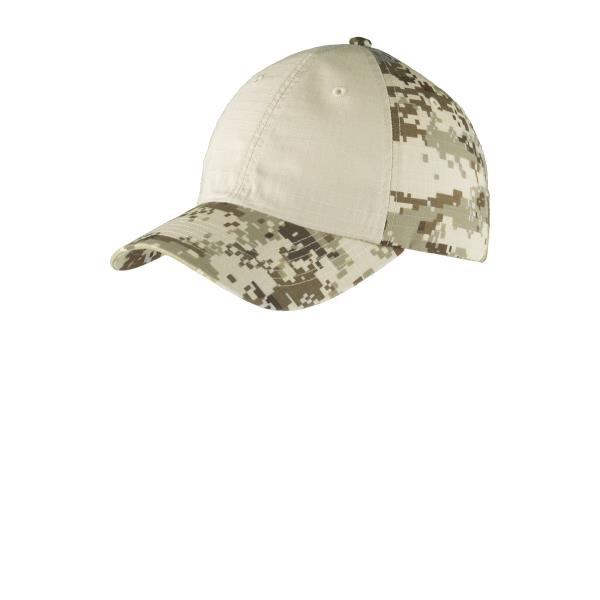 Colorblock Digital Ripstop Camouflage Cap
