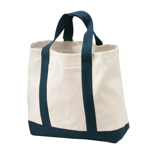 Ideal Twill Two-Tone Shopping Tote