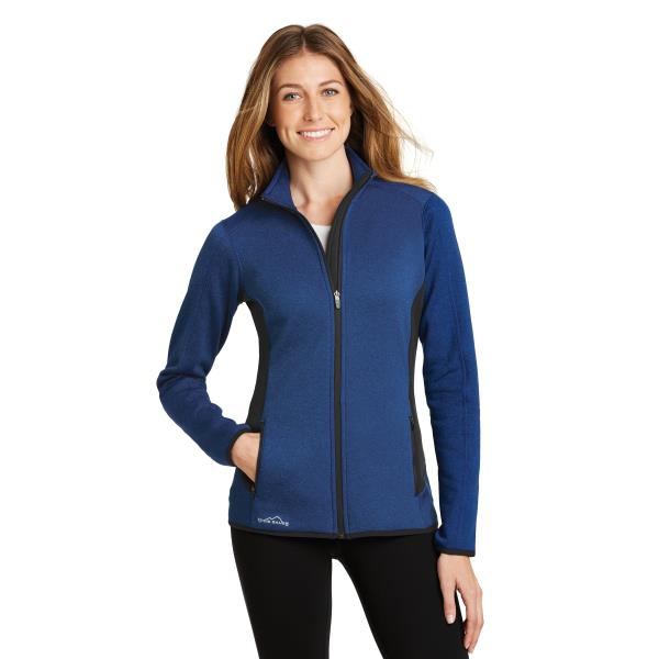 Ladies Full-Zip Heather Stretch Fleece Jacket