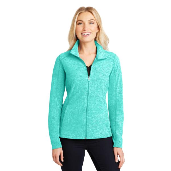 Ladies Heather Microfleece Full-Zip Jacket