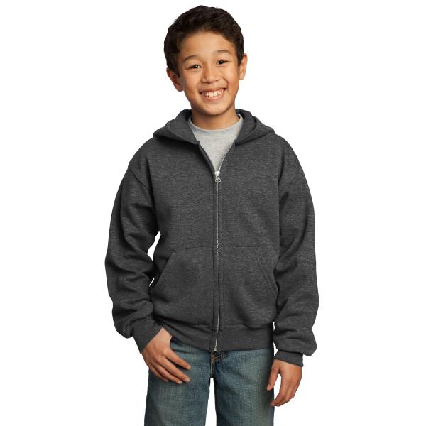 Youth Core Fleece Full-Zip Hooded Sweatshirt