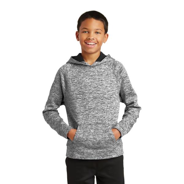 Youth PosiCharge Electric Heather Fleece Hooded Pullover