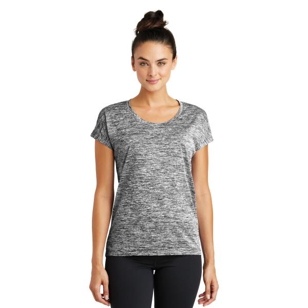 Ladies PosiCharge Electric Heather Sporty Tee