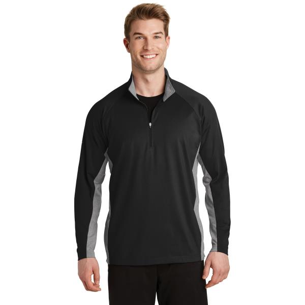 Sport-Wick Stretch Contrast 1/2-Zip Pullover