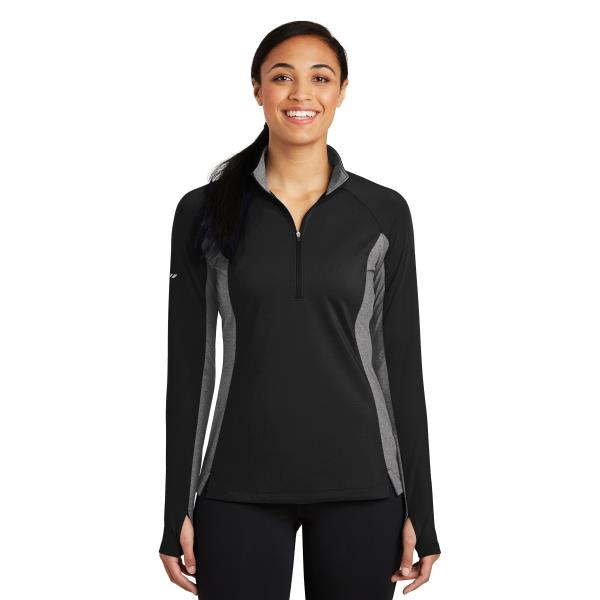 Ladies Sport-Wick Stretch Contrast 1/2-Zip Pullover