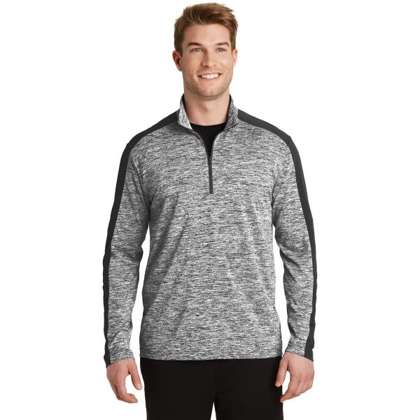 PosiCharge Electric Heather Colorblock 1/4-Zip Pullover