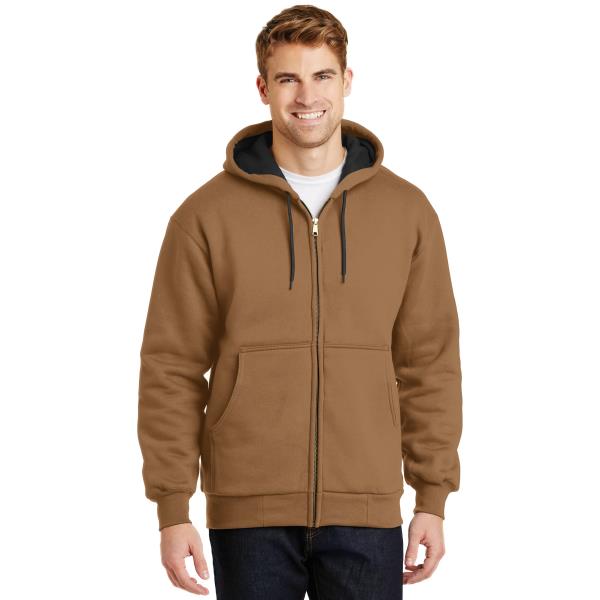Heavyweight Full-Zip Hooded Sweatshirt with Thermal Lining