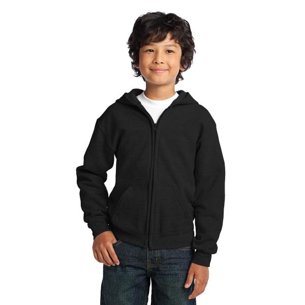 Youth Heavy Blend Full-Zip Hooded Sweatshirt