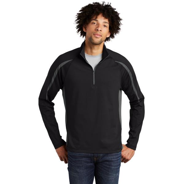 Sport-Wick Stretch 1/2-Zip Colorblock Pullover