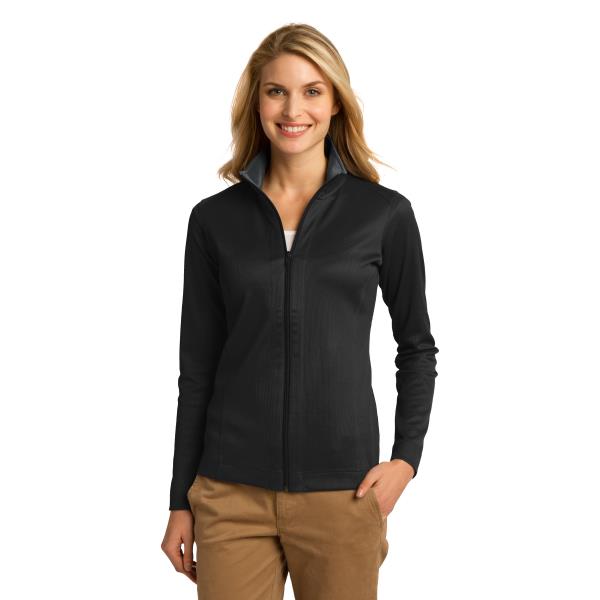 Ladies Vertical Texture Full-Zip Jacket