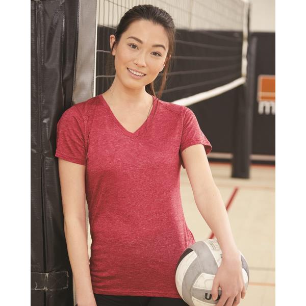 Womenâ€™s Triblend Performance V-Neck Short Sleeve T-Shirt