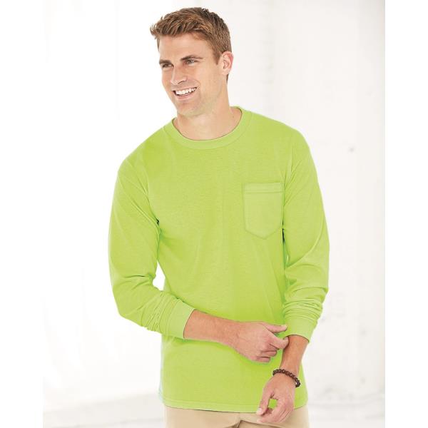 Union-Made Long Sleeve T-Shirt with a Pocket