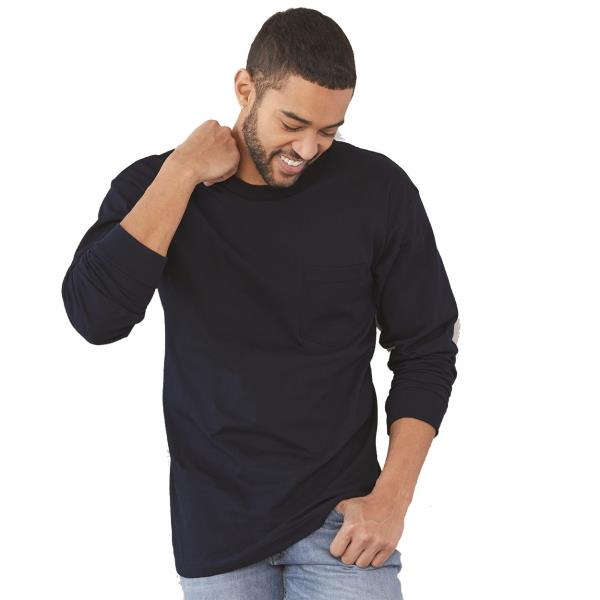 USA-Made Long Sleeve T-Shirt with a Pocket