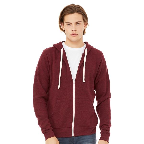 Unisex Triblend Sponge Fleece Full-Zip Hoodie