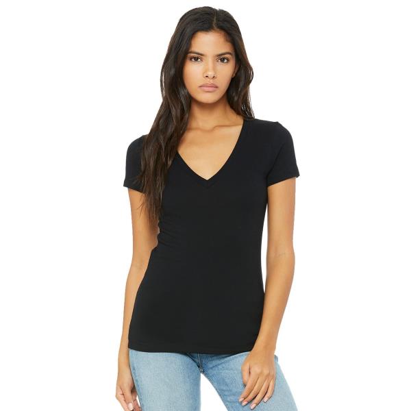 Womenâ€™s Jersey Deep V-Neck Tee