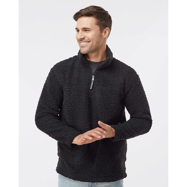 Unisex Sherpa Fleece Quarter-Zip Pullover