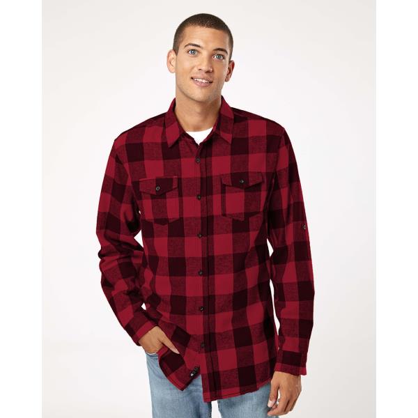 Yarn-Dyed Long Sleeve Flannel Shirt