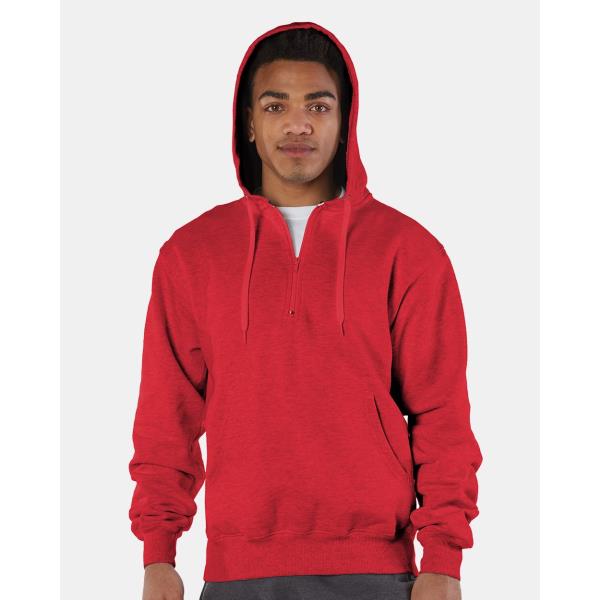 Cotton Max Hooded Quarter-Zip Sweatshirt