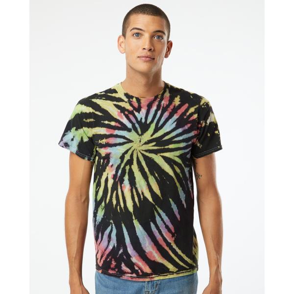 Multi-Color Spiral Tie-Dyed T-Shirt