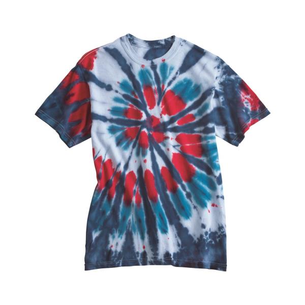 Multi-Color Cut-Spiral Tie-Dyed T-Shirt