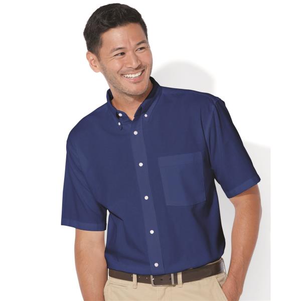 Short Sleeve Stain Resistant Oxford Shirt