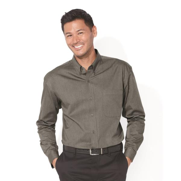 Long Sleeve Stain-Resistant Twill Shirt