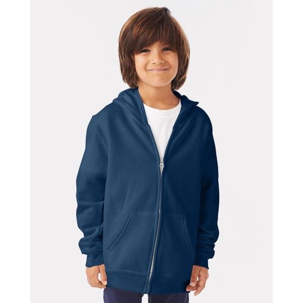 EcoSmartÂ® Youth Full-Zip Hooded Sweatshirt