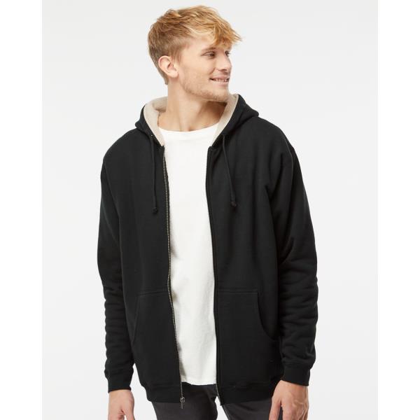 Sherpa-Lined Full-Zip Hooded Sweatshirt