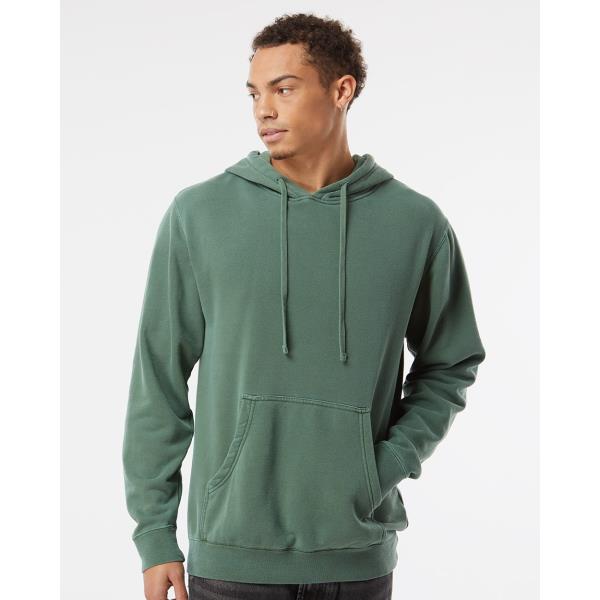 Unisex Midweight Pigment-Dyed Hooded Sweatshirt