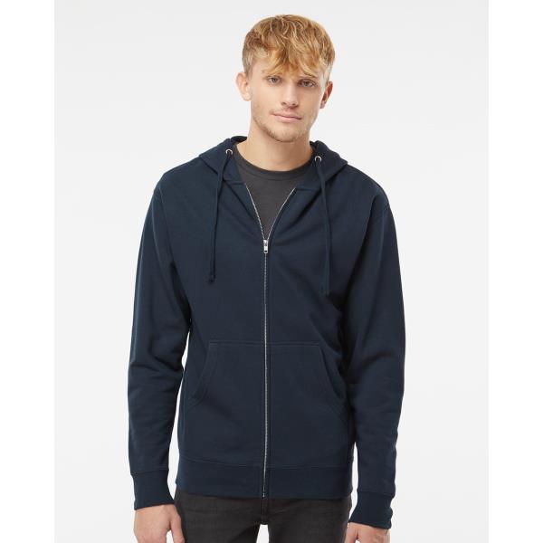 Midweight Full-Zip Hooded Sweatshirt