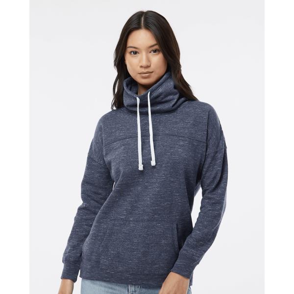 Womenâ€™s MÃ©lange Fleece Cowl Neck Sweatshirt