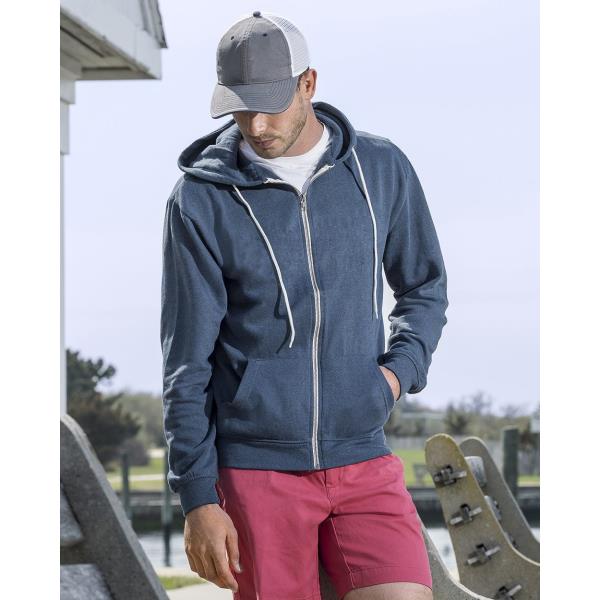 Retro Heather Full-Zip Hooded Sweatshirt