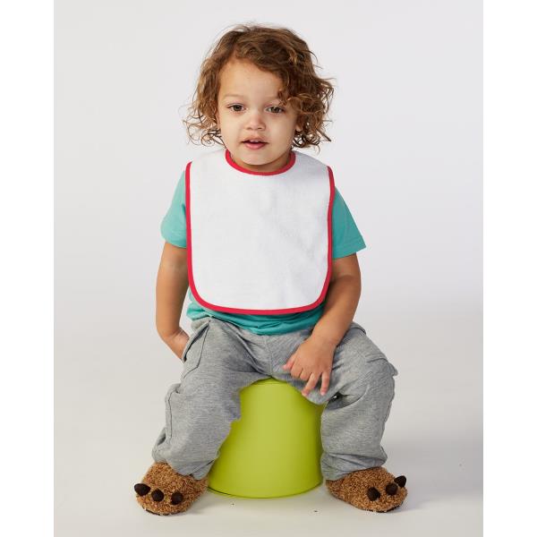 Infant Contrast Trim Terry Bib