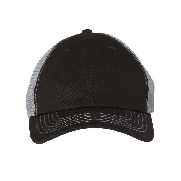 Contrast-Stitch Mesh-Back Cap