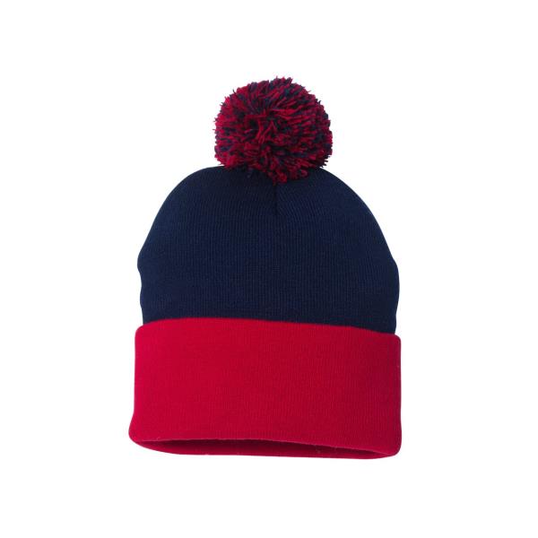 Pom-Pom 12" Knit Beanie