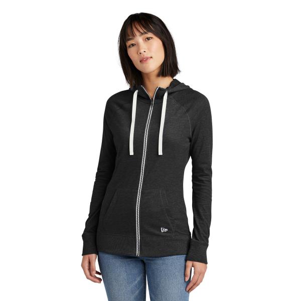 Ladies Sueded Cotton Blend Full-Zip Hoodie