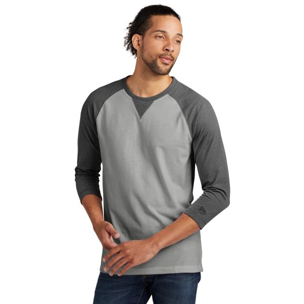 Sueded Cotton Blend 3/4-Sleeve Baseball Raglan Tee