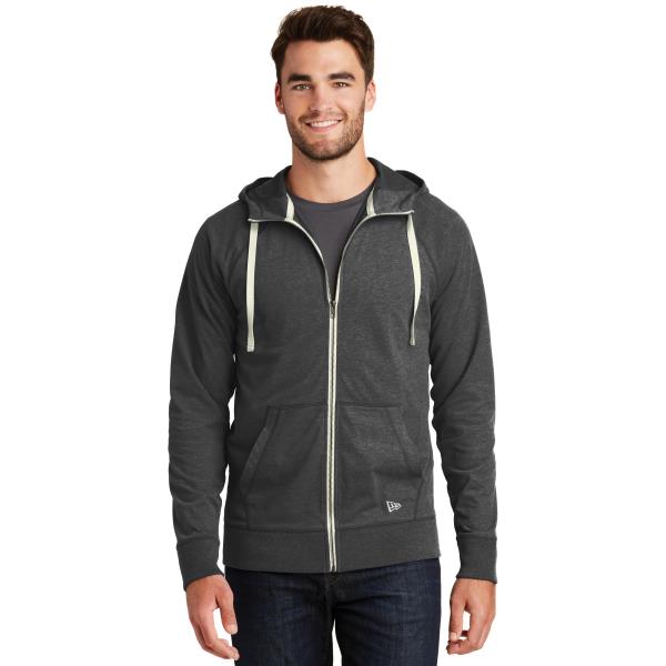 Sueded Cotton Blend Full-Zip Hoodie