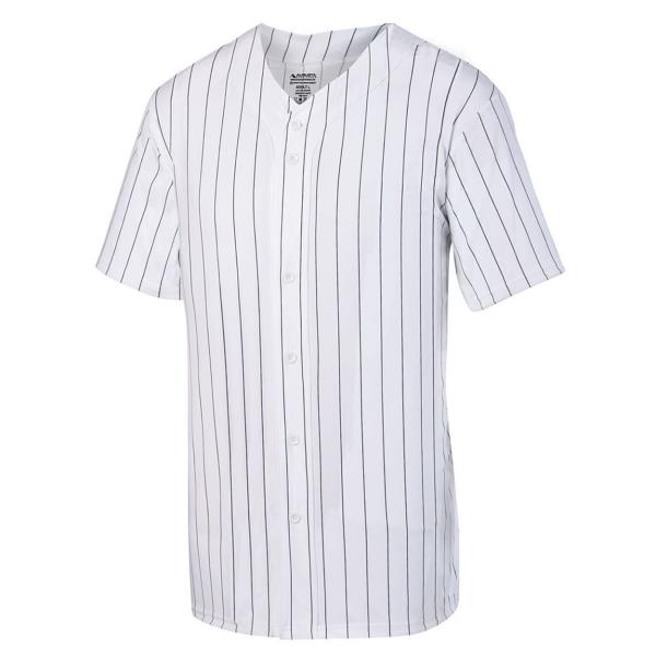 Pinstripe Full Button Baseball Jersey