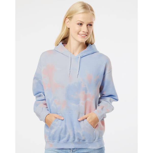 Blended Hooded Tie-Dyed Sweatshirt