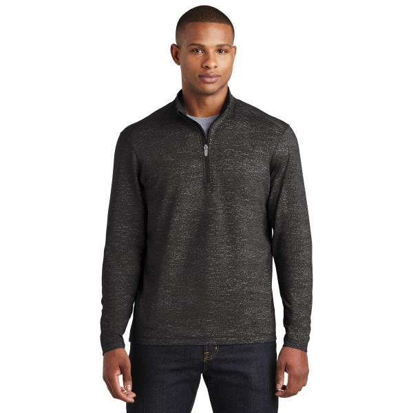 Sport-Wick  Stretch Reflective Heather 1/2-Zip Pullover